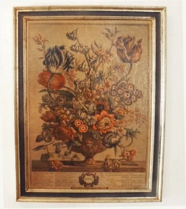 ITALIEN - Vintage 70er Jahre Robert Furber April gerahmter Druck - 12 Monate Blumen - Bild 1 von 4