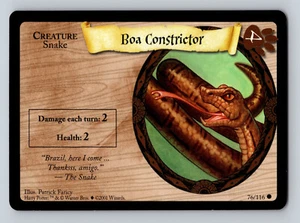 Harry Potter TCG Quidditch Cup Boa Constrictor #76/80 Common Card Creature CCG - Picture 1 of 2
