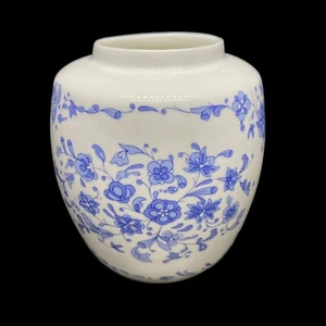 Minton Shalimar Blue White Floral Ginger Jar Bone China England Limited NO LID - Picture 1 of 9