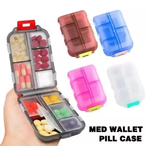 Zelvoria Med Wallet Pills , Med Wallet Pill Case, Portable Daily Pill ∫х ◇δ T4D6 - Picture 1 of 26