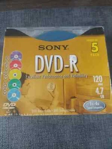 Sony DVD-R Color 5er Pack Color Collection 120min 4,7gb 1x-16x Speed Neu - Bild 1 von 3
