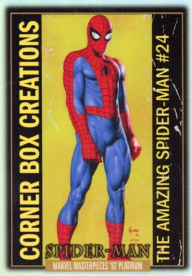 2024 Marvel Masterpieces '92 Platinum Rainbow Corner Box #CB-7 Spider-Man Foto 1 de 2