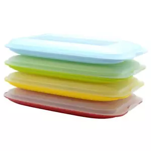 Stapelbox Aufschnitt-Box Frischhaltedose Aufschnittdose bunter Farbmix - Bild 1 von 10
