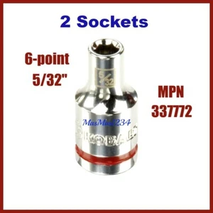 2 x KOBALT 1/4" Drive Shallow Socket - Size 5/32" - 6 Point - 337772 - Fast Ship - Bild 1 von 2