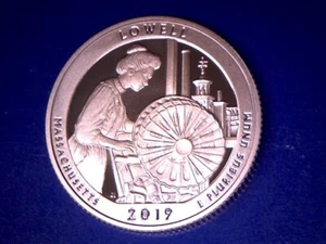 2019 S 25C Clad Proof LOWELL AMERICA THE BEAUTIFUL QUARTER - Bild 1 von 2