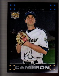 2007 Topps Chrome San Diego Padres Baseball Card #295 Kevin Cameron Rookie