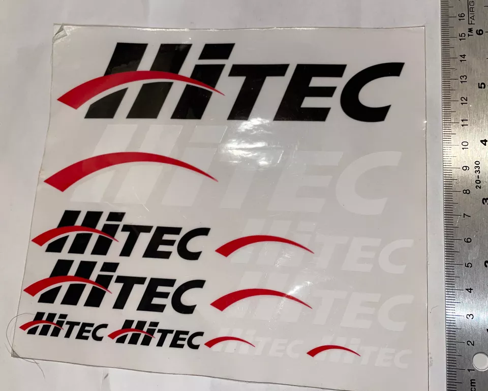 Vintage Hitec Decal Sheet Team Associated/Losi/Traxxas/Tamiya/kyosho/Xray/HPI - Image 1 of 1
