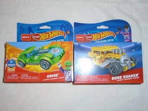 Set of 2 Mega Construx Hot Wheels Building Sets - Bone Shaker & HW40 - NEW. - Picture 1 of 1