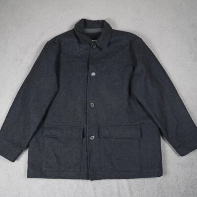 Vintage Old Navy Mens Black Wool Peacoat XXL Quilt lining single breasted City - Image 1 of 4