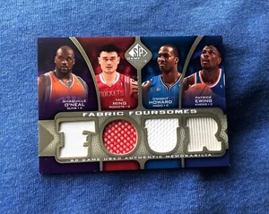 2009-10 SP GAME USED NBA FABRIC 02/50 SHAQ,YAO,HOWARD,EWING ALL STARS NEAR MINT - Bild 1 von 3