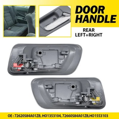 Para 1998-2002 Honda Accord traseira esquerda direita HO1352124 maçaneta interna da porta cinza - Imagem 1 de 4
