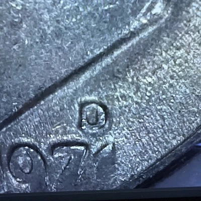 1971-D Re-Punched Mint Mark Roosevelt Dime Error - Image 1 of 3