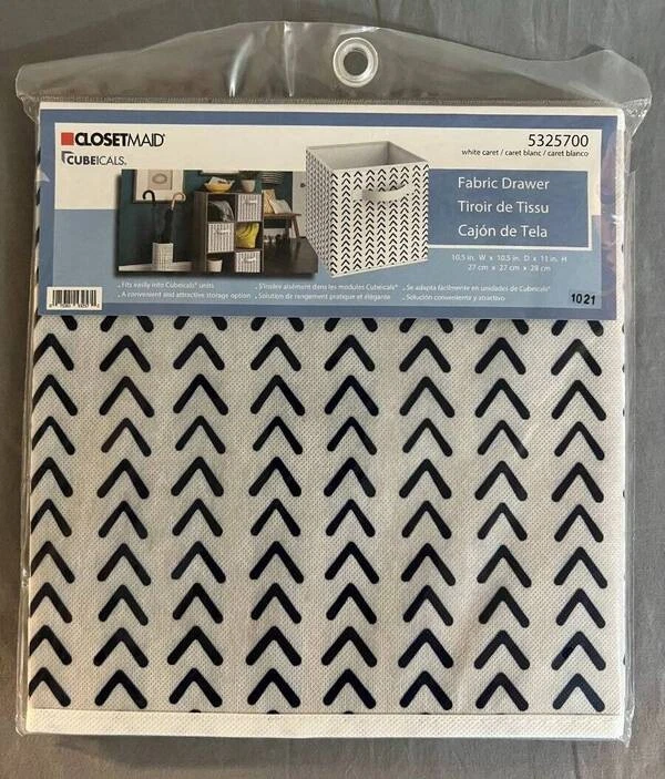 CLOSETMAID CUBEICALS GAVETA DE TECIDO BRANCO CARET NOVO EM FOLHA - Imagem 1 de 1