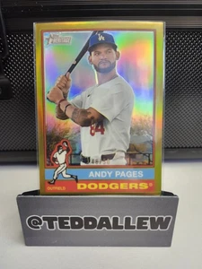 Topps Heritage 2025 - Andy Pages #379 borde dorado cromado/50 - Imagen 1 de 3