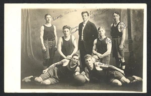 1911-12 Viroqua Sparta Wisconsin RPPC Basketball Team Players Identified 3/30/1 - Picture 1 of 2