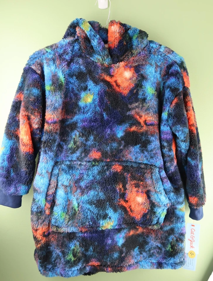 Sudadera con capucha/ropa de salón polar Cat & Jack para niños azul marino multicolor - XS/S Foto 1 de 4