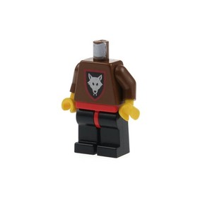 1x Lego Torso Legs Minifigure Wolfpack Robber Brown 6038 cas251 970c11 973p44c01