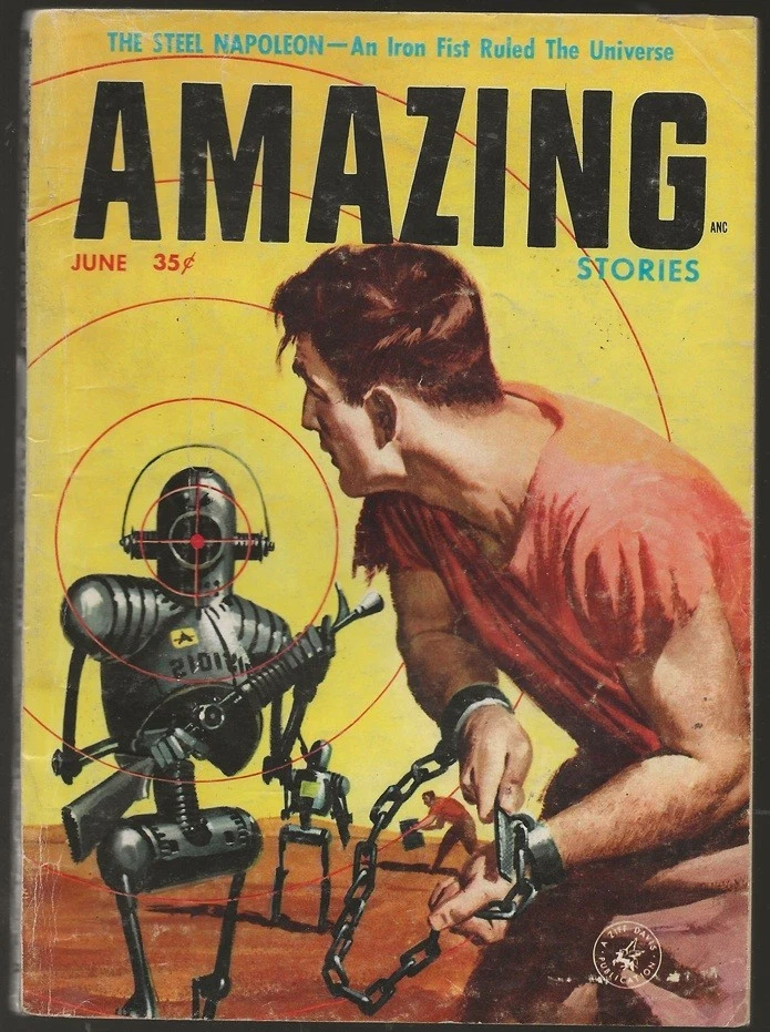 AMAZING SF STORIES June 1957. Harlan Ellison, Henry Slesar, Rog Phillips - Image 1 of 1