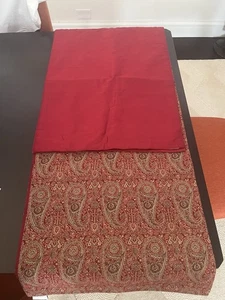 Pottery Barn Table Runners: Red Paisley 18x108 inches and Solid Red 18x70 inches - Picture 1 of 8
