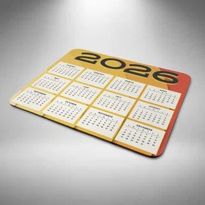2026 Calendar Mouse Mat Pad Laptop PC Desktop Office Large 5mm Thick 2 - Picture 1 of 3