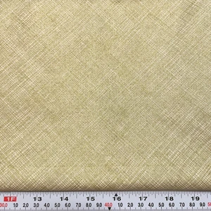 Timeless Treasures Hatch w/Metallic Cream Cotton Fabric Remnant 15" x 43" - Picture 1 of 2