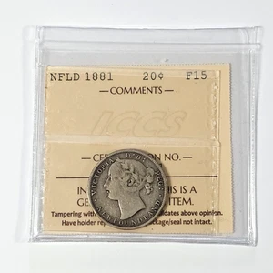 Terranova 1881 20 veinte centavos - KM# 4 - CERTIFICADO ICCS F-15 - CD-050 - Imagen 1 de 9