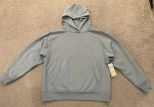 Zella Women’s Light Blue Pullover Hooded All Day Sweatshirt Size M New W Tags - Picture 1 of 3