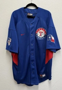 Camiseta deportiva del equipo Nike de los Texas Rangers talla 2xl MLB camisa de béisbol parches cosidos azules - Imagen 1 de 9