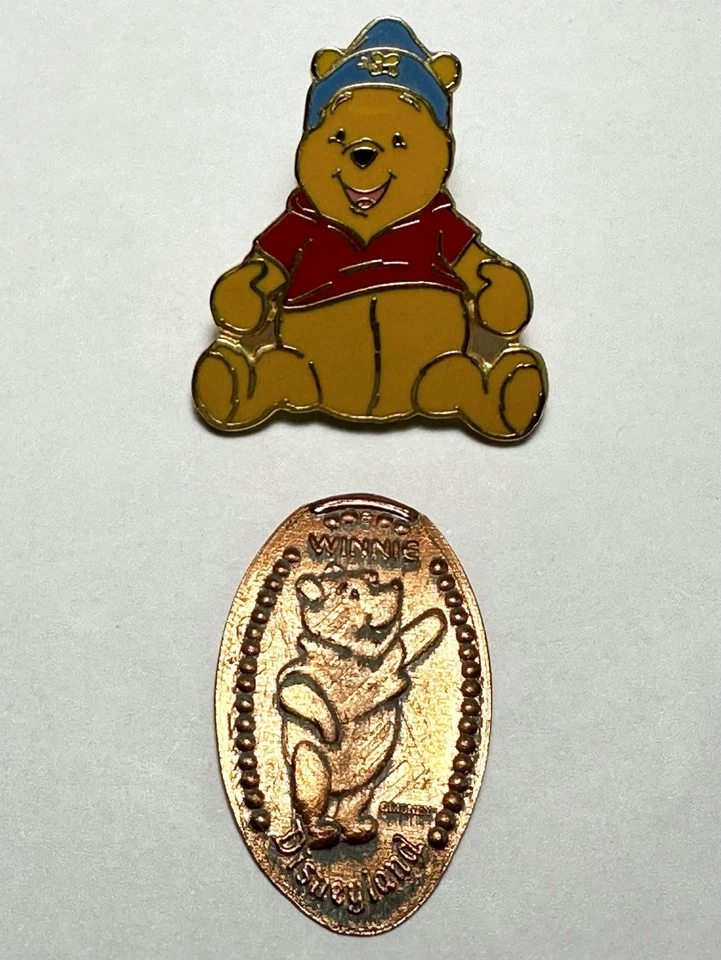 Winnie Pooh Moneda de Centavo Alargada Gorra de Abeja Prendedor Pooh Disneyland De Colección Foto 1 de 4