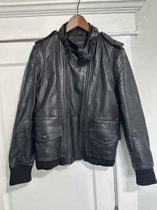 Givenchy Biker Leather Jacket Black Size 50 - US SZ M - Picture 1 of 11