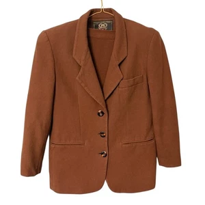 Vintage Express Wolle Kaschmir Mischung Braun Rock Anzug Blazer Set Größe 1/2 - Bild 1 von 10