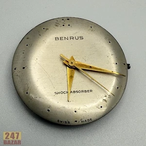 Benrus BH14 Handaufzug Uhrwerk gute Balance läuft & stoppt wie besehen Teile oder Reparatur - Bild 1 von 8