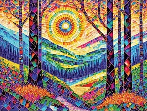 RoseArt - Vidrieras - El sol brilla en Dreamland - 300 piezas adulto... - Imagen 1 de 4