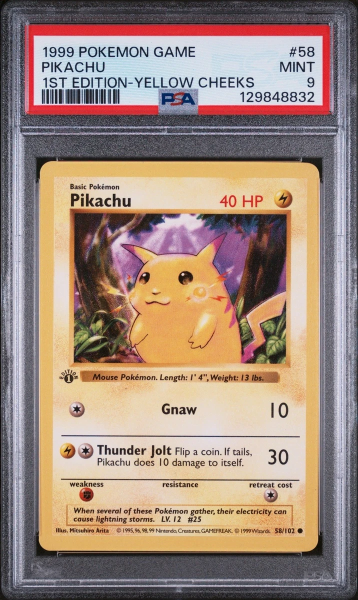 Pikachu Pokémon TCG Professional Sports Authenticator (PSA