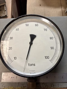 VINTAGE BIG PRESSURE GAUGE 100 tons - Bild 1 von 5