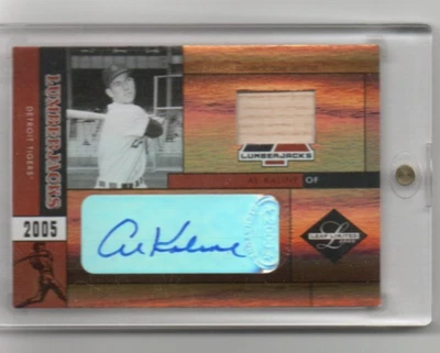 /50 2005 Leaf Limited - Leñadores Al Kaline #LJ-1 reliquia de murciélago (AU, MEM) - CORTE CASI NUEVO Foto 1 de 2