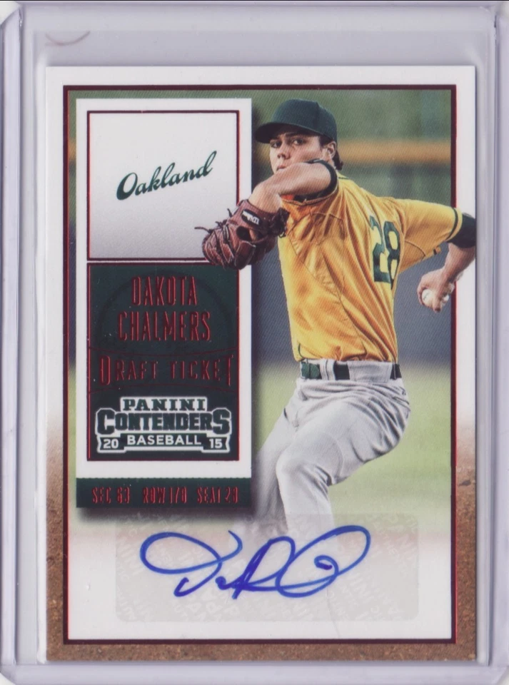 2015 Contenders Draft Ticket Autograph Red Foil Dakota Chalmers Auto - Flat S/H - Image 1 of 1