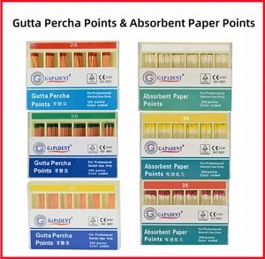 120 1 Pack Dental Endodontic GAPADENT Absorbent Gutta Percha 0.02 Taper Points - Picture 1 of 94