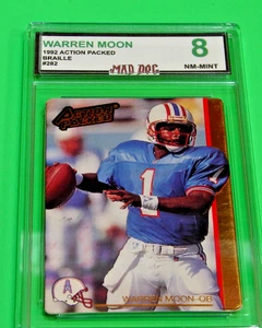 WARREN MOON***1992 Action PACKED***BRAILLE---MINT 8**SEAHAWKS*OILERS--MAD Dog - Bild 1 von 1