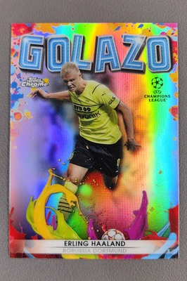 2022 Topps Chrome UCL Erling Haaland Golazo Borussia Dortmund #G-1 - Image 1 of 4