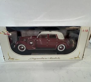 Signature Models 1937 Lincoln Touring Cabriolet 1/18 HA Red New - Picture 1 of 9