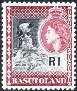 Basutoland 1961-3 1r black & maroon, SG.79, UM, cat.£55 - Picture 1 of 1