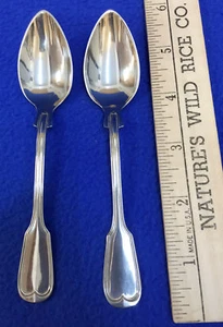 Cucharas de postre de alpaca de acero inoxidable conjunto de 2 metalurgia Berndorf Alemania - Imagen 1 de 4