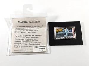 1969 - FIRST MAN ON THE MOON – Mint  Stamp In Small Frame By Minimats - Picture 1 of 8
