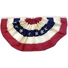 Tea Stained American Flag Bunting - Large, 3 ft by 6 ft, Memorial Day, Americ...