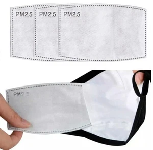50er Pack Erwachsene PM2,5 5 Schichten Carbon Super Frischluft Gesichtsmaske Filter Ersatz - Bild 1 von 3