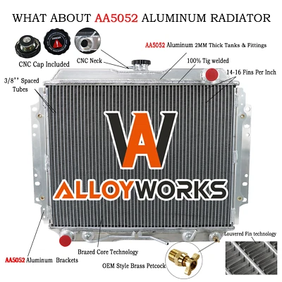 3 Row Aluminium Radiator Fit 87-97 HOLDEN RODEO TF G3 G6 2.2L 2.6L PETROL AT/MT - image 1 of 4