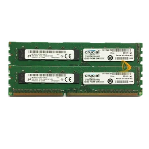 16GB Micron 2x 8GB 2RX8 10600E DDR3L-1333Mhz 1.35V Desktop ECC Memory RAM DIMM $ - Picture 1 of 5