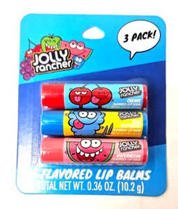 Confezione da 3 balsami labbra Taste Beauty Jolly Rancher anguria ciliegia B lampone 0,12 oz - Foto 1 di 3