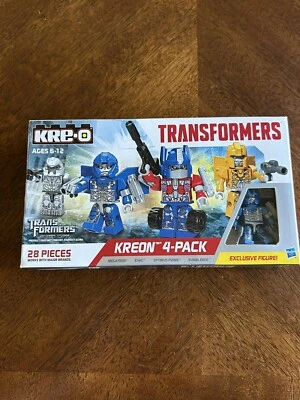 PACK DE 4 Transformers Kre-o Universal Optimus Evac Megatron Bumblebee A9370 KREON Foto 1 de 4